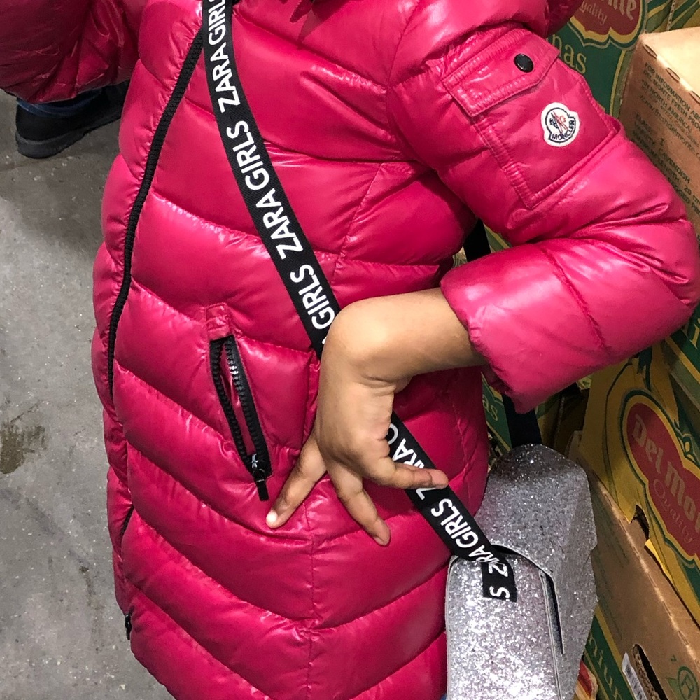 Moncler Girls long down jacket